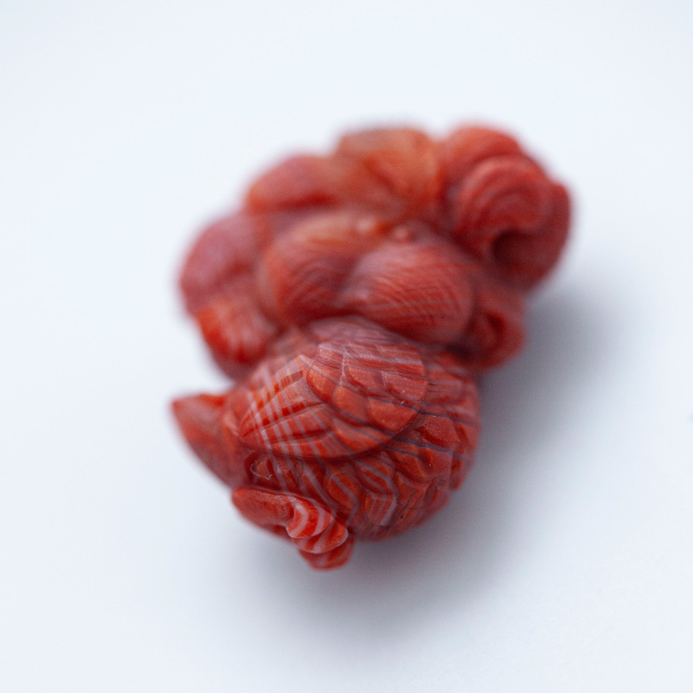 南红雕刻见我鹦鹉