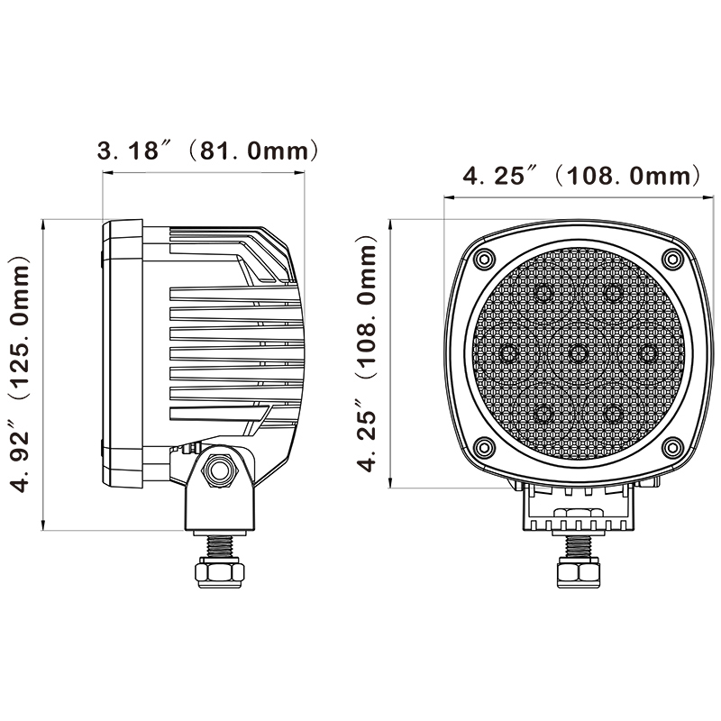 4.3" round 35W spot & flood Nordic quality LED work light,4.3 inch round 35W LED offroad mining agricultural work light,NSSC LIGHTING