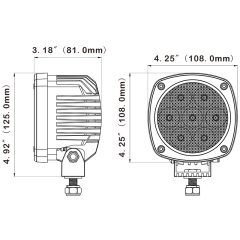 4.3" round 35W spot & flood Nordic quality LED work light,4.3 inch round 35W LED offroad mining agricultural work light,NSSC LIGHTING