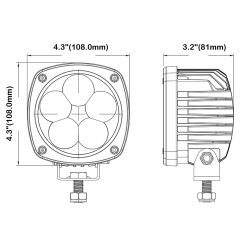 4.3" round 50W spot & flood Nordic quality LED work light,4.3 inch round 50W LED offroad mining agricultural work light,NSSC LIGHTING