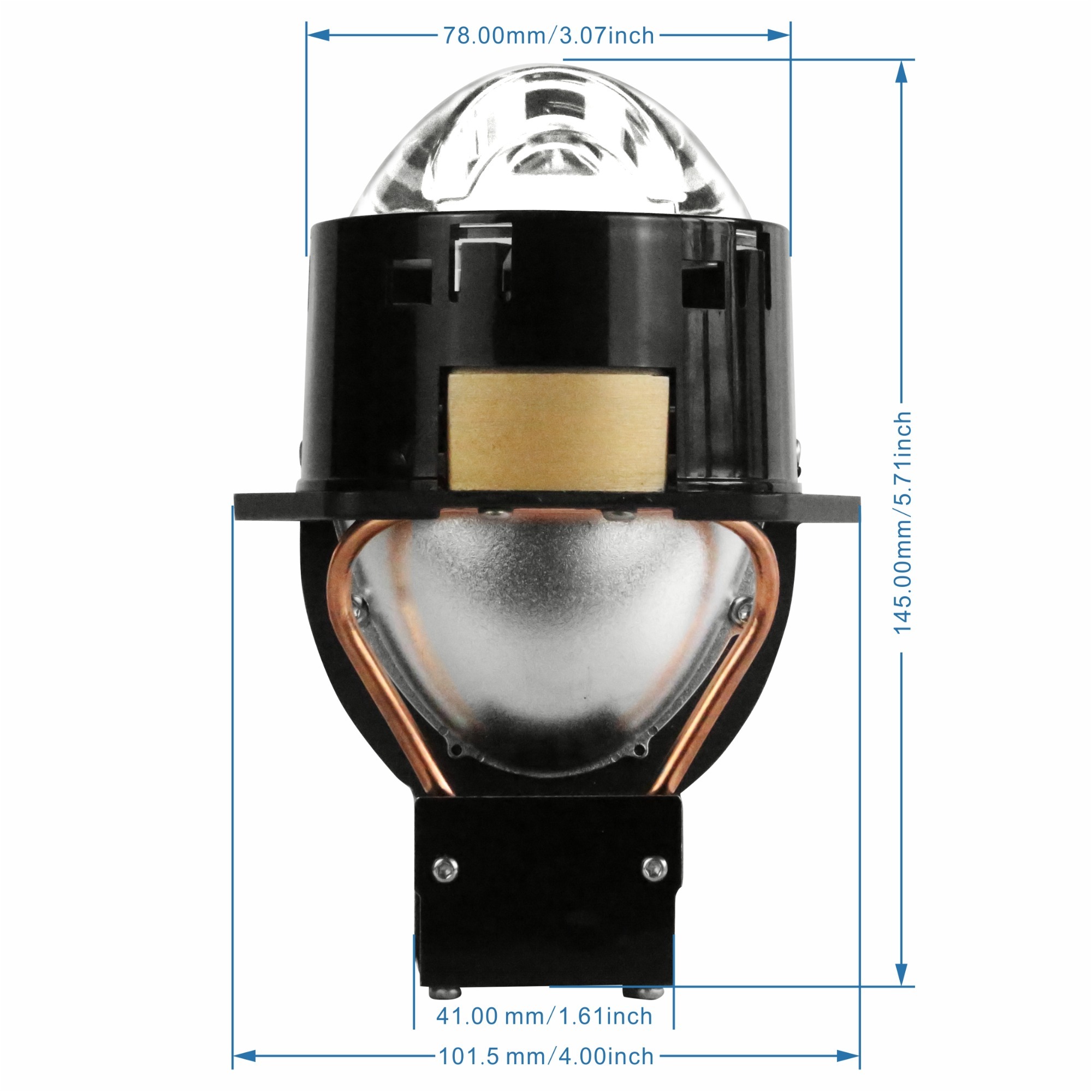 3 Inch 15W laser 55/65W BI-LED projector lens with heat pipes,3 INCH laser BI-LED Projector module 55W 65W,NSSC LIGHTING