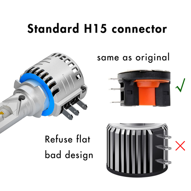 X9 H15 50W high beam +10W DRL high power plug & play LED headlight bulb,High power plug and play 50W high beam and 10W DRL CANBUS error free LED headlight bulb X9 H15,NSSC LIGHTING