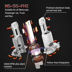 FHZ HIR2 9012 42W 1:1尺寸LED汽车大灯,诺思赛直插式42W智能解码大功率原装尺寸设计LED汽车大灯FHZ系列HIR2 9012,MY SHOP