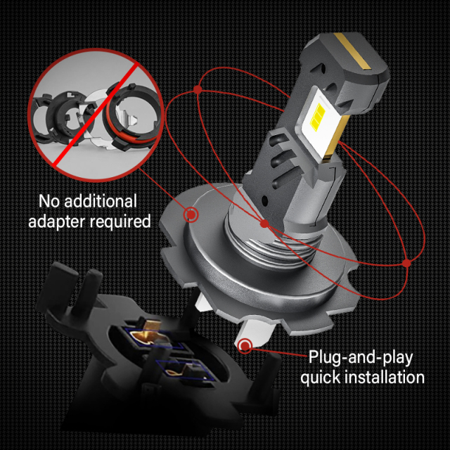 NHC H3 All in one 1:1 size plug & play LED headlight bulb,All in one 1:1 size designed plug and play LED headlight bulb NHC H3,NSSC LIGHTING