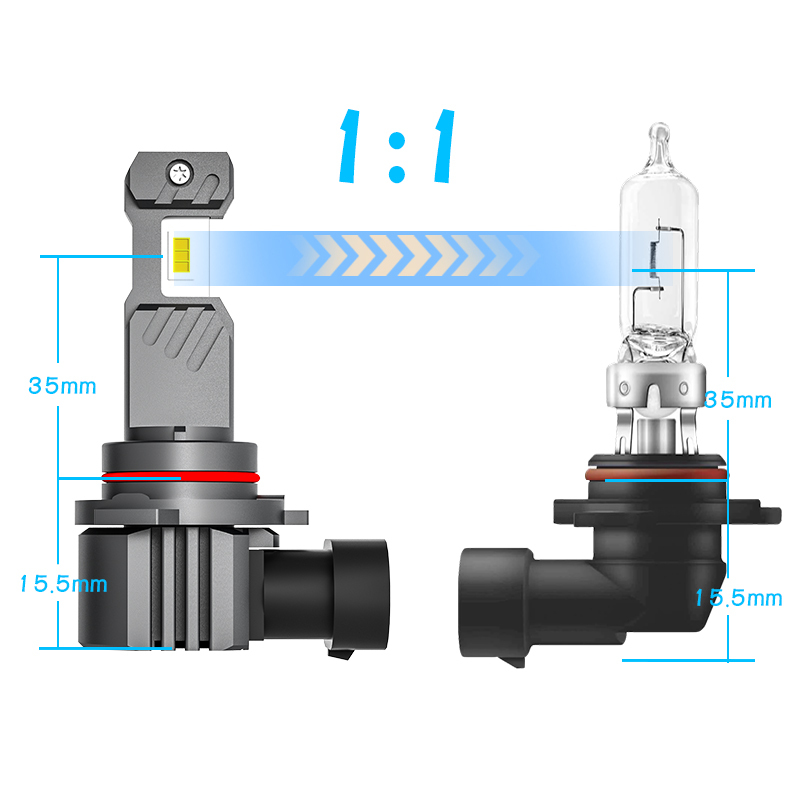 NHC HB3 9005 All in one 1:1 size plug & play LED headlight bulb,All in one 1:1 size designed plug and play LED headlight bulb NHC HB4 9005,NSSC LIGHTING