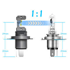 NHC H4 H19 All in one 1:1 size plug & play LED headlight bulb,All in one 1:1 size designed plug and play LED headlight bulb NHC H4 H19,NSSC LIGHTING
