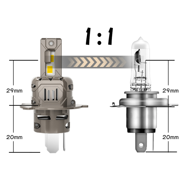 FHZ H4 H19 42W 1:1尺寸LED汽车大灯,诺思赛直插式42W智能解码大功率原装尺寸设计LED汽车大灯FHZ系列H4 H19,MY SHOP