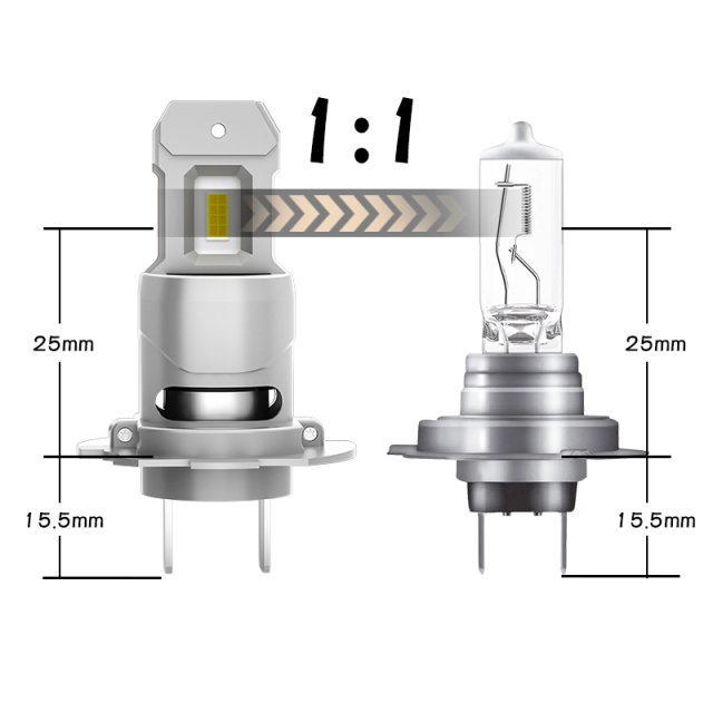FHZ H7 H18 42W 1:1尺寸LED汽车大灯,诺思赛直插式42W智能解码大功率原装尺寸设计LED汽车大灯FHZ系列H7 H18,MY SHOP