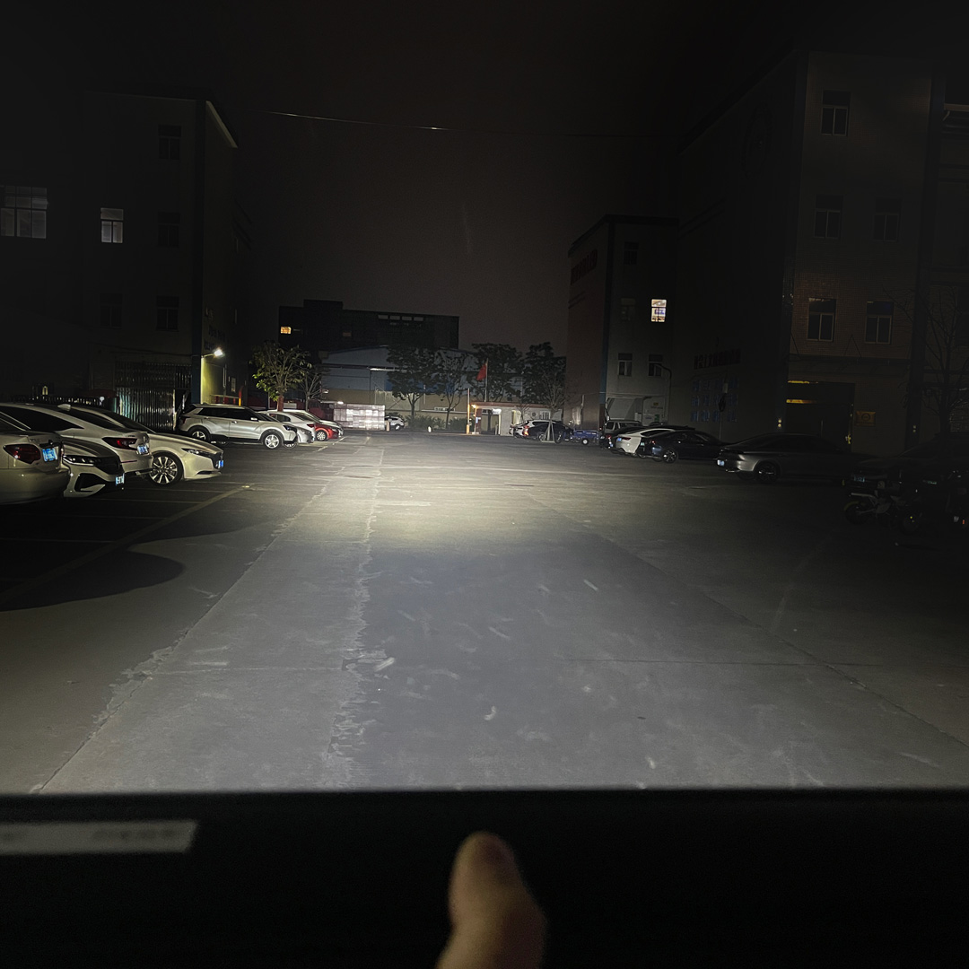 LCB LED driving light bar beam on road