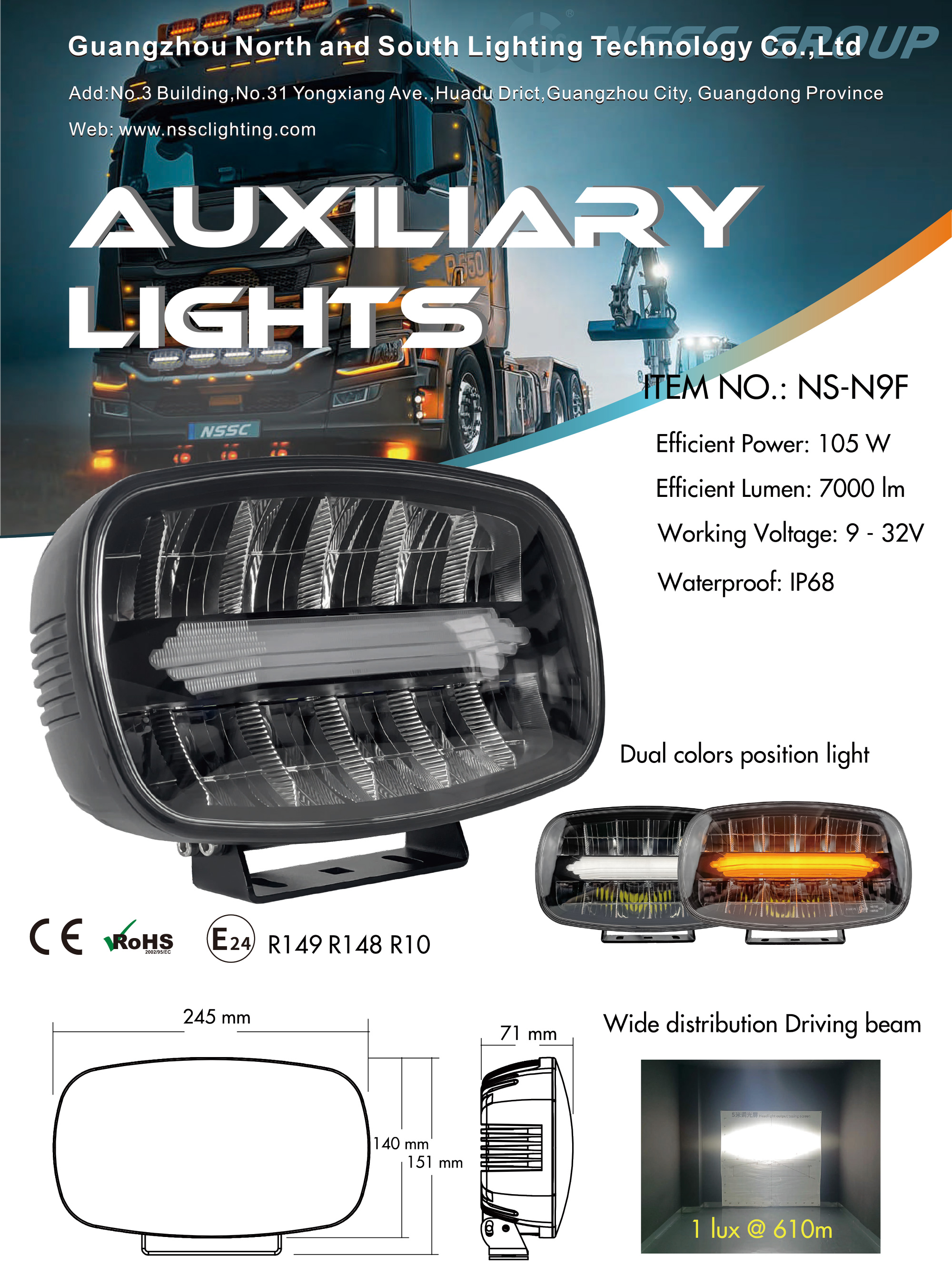 NSSC N9F LED Auxiliary light catalog