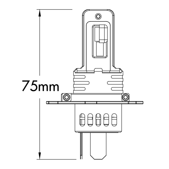 Trouble-Free CANBUS LED Headlight Bulb: FH PRO H4 H19 Silver, 12V/24V for All Vehicles,Trouble-Free CANBUS FH PRO H4 H19 Silver LED Headlight Bulb – 12V/24V, High Brightness for Cars & Trucks,NSSC LIGHTING