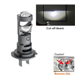 H7 Mini LED Headlight Bulb - NL19HS Ultra-Compact 19mm Lens for Easy Plug & Play Installation,H7 Mini LED Headlight Bulb 19mm Lens | Plug & Play H7 LED Conversion Kit for Cars Trucks | Sharp Cut-off Beam, 9-32V,NSSC LIGHTING