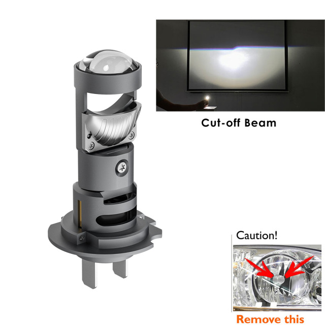 H7 Mini LED Headlight Bulb - NL19HS Ultra-Compact 19mm Lens for Easy Plug & Play Installation,H7 Mini LED Headlight Bulb 19mm Lens | Plug & Play H7 LED Conversion Kit for Cars Trucks | Sharp Cut-off Beam, 9-32V,NSSC LIGHTING