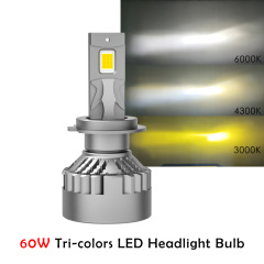 Z38T 60W H7 Tri-Color LED Headlight Bulb  | 38mm Housing for Cars, Trucks, SUVs,Z38T 60W H7 Tri-Color LED Headlight Bulb  | 38mm Housing for Cars, Trucks, SUVs,NSSC LIGHTING