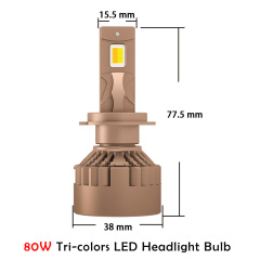 Z38T 80W H7 Tri-Color LED Headlight Bulb  | 38mm Housing for Cars, Trucks, SUVs,Z38T 80W H7 Tri-Color LED Headlight Bulb  | 38mm Housing for Cars, Trucks, SUVs,NSSC LIGHTING