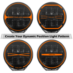 N9Y-LT create 9 inch LED auxiliary light with custom-made position light pattern & strobe light,N9Y-Creative Series: 9" Customizable LED Auxiliary Light with Personalized Design & Driving Beam,NSSC LIGHTING