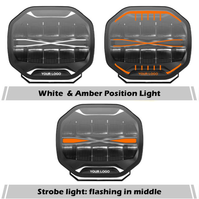 C9Y-LT create 9 inch LED auxiliary light with custom-made position light pattern & strobe light,C9Y-LT create 9 inch LED auxiliary light with custom-made position light pattern & strobe light,NSSC LIGHTING
