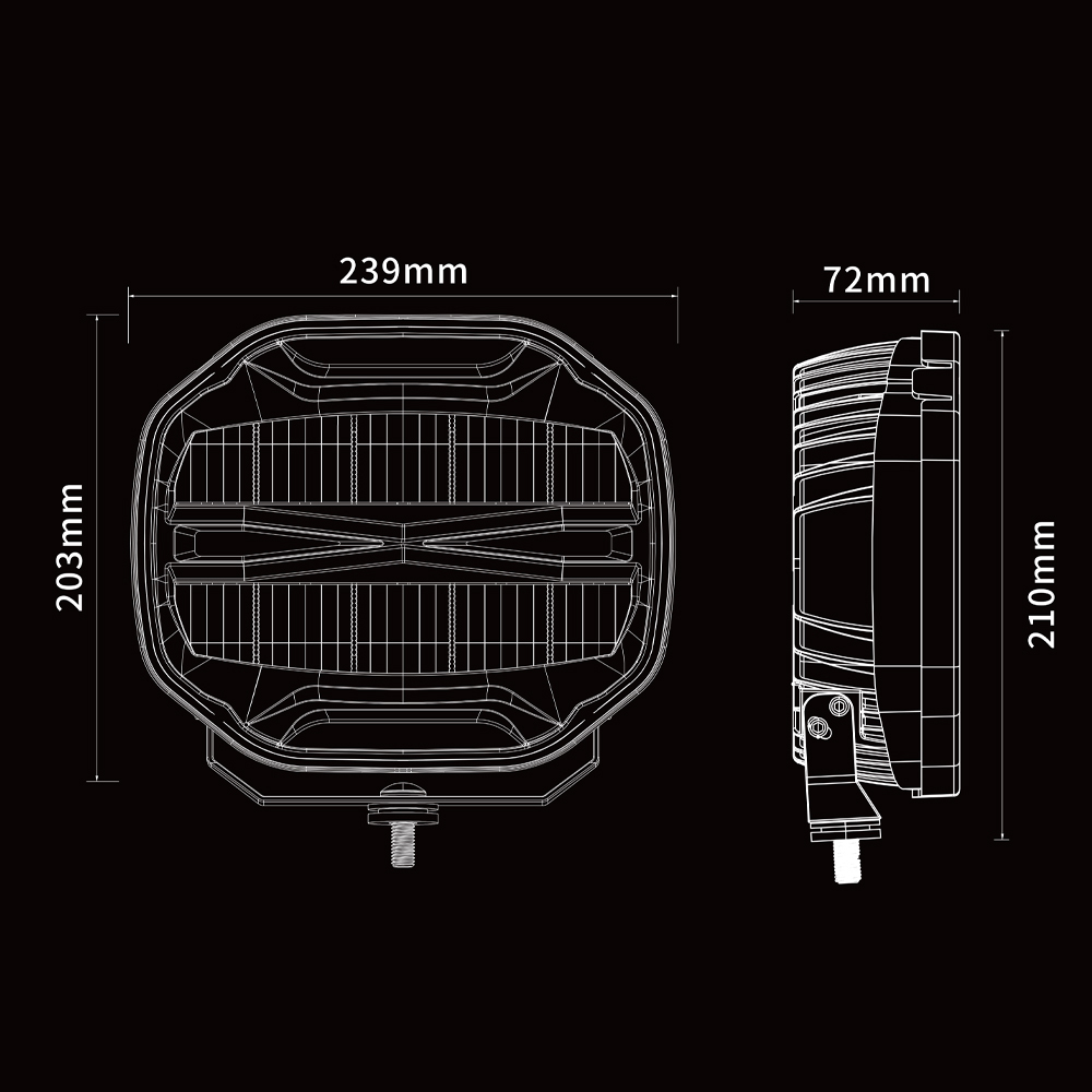 C9Y-LT create 9 inch LED auxiliary light with custom-made position light pattern & strobe light,C9Y-LT create 9 inch LED auxiliary light with custom-made position light pattern & strobe light,NSSC LIGHTING