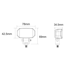 3‑Color Ultra Wide Flood LED Work Lamp | WL-02T – 12W, IP68, 9‑50V DC, Ideal for Trucks & Machinery,12W 3-Color LED Work Light IP68 9-50V – for Tractor Truck Machinery WL-02T,NSSC LIGHTING