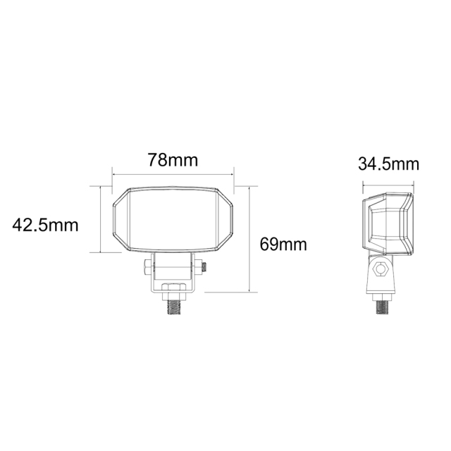 3‑Color Ultra Wide Flood LED Work Lamp | WL-02T – 12W, IP68, 9‑50V DC, Ideal for Trucks & Machinery,12W 3-Color LED Work Light IP68 9-50V – for Tractor Truck Machinery WL-02T,NSSC LIGHTING
