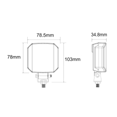 3‑Color Ultra Wide Flood LED Work Lamp | WL-04T – 24W, IP68, 9‑50V DC, Ideal for Trucks & Machinery,24W 3-Color LED Work Light IP68 9-50V – for Tractor Truck Machinery WL-04T,NSSC LIGHTING