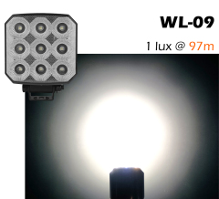 3‑Color Ultra Wide Flood LED Work Lamp | WL-09T – 24W, IP68, 9‑50V DC, Ideal for Trucks & Machinery,50W 3-Color LED Work Light IP68 9-50V – for Tractor Truck Machinery WL-09T,NSSC LIGHTING