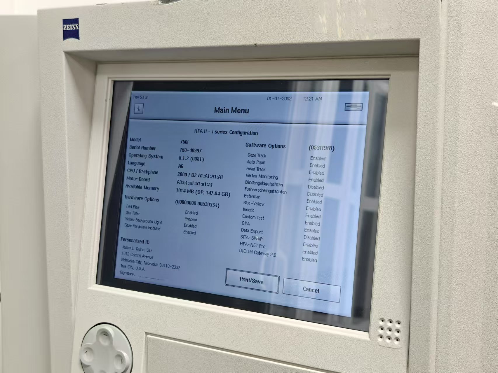 Zeiss Humphrey Field Analyzer Model 750i  -2