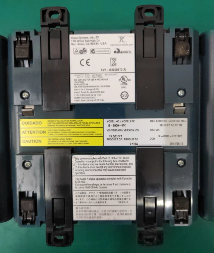 ANATEL CISCO IE 3000-8TC IE30008TC ETHERNET SWITCH