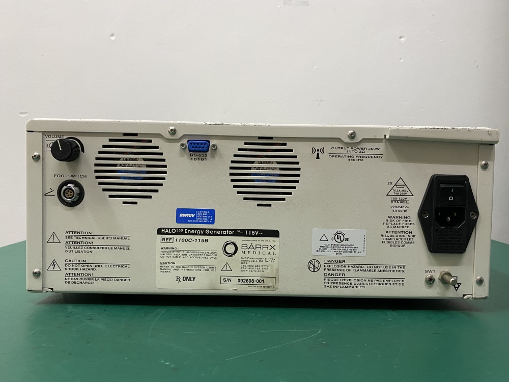Barrx Medical Halo 90 Energy Generator and Halo 360 RF Generator Systems