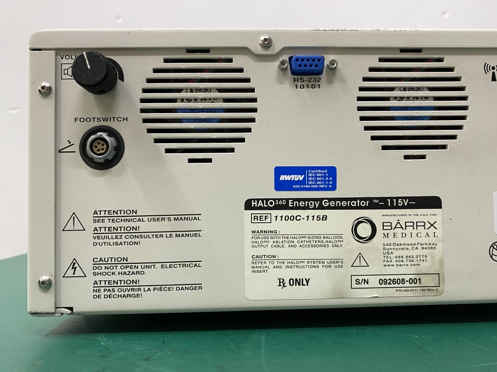 Barrx Medical Halo 90 Energy Generator and Halo 360 RF Generator Systems