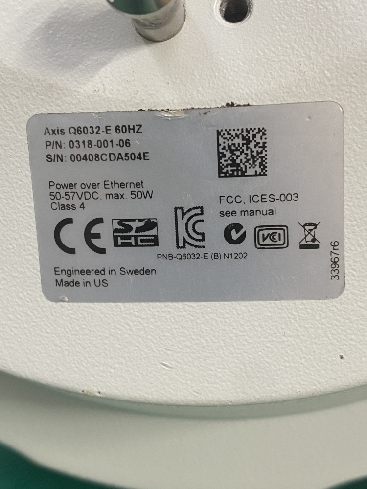 Axis Q6032-E 60HZ Outdoor Day/Night Video IP Network Surveillance Camera
