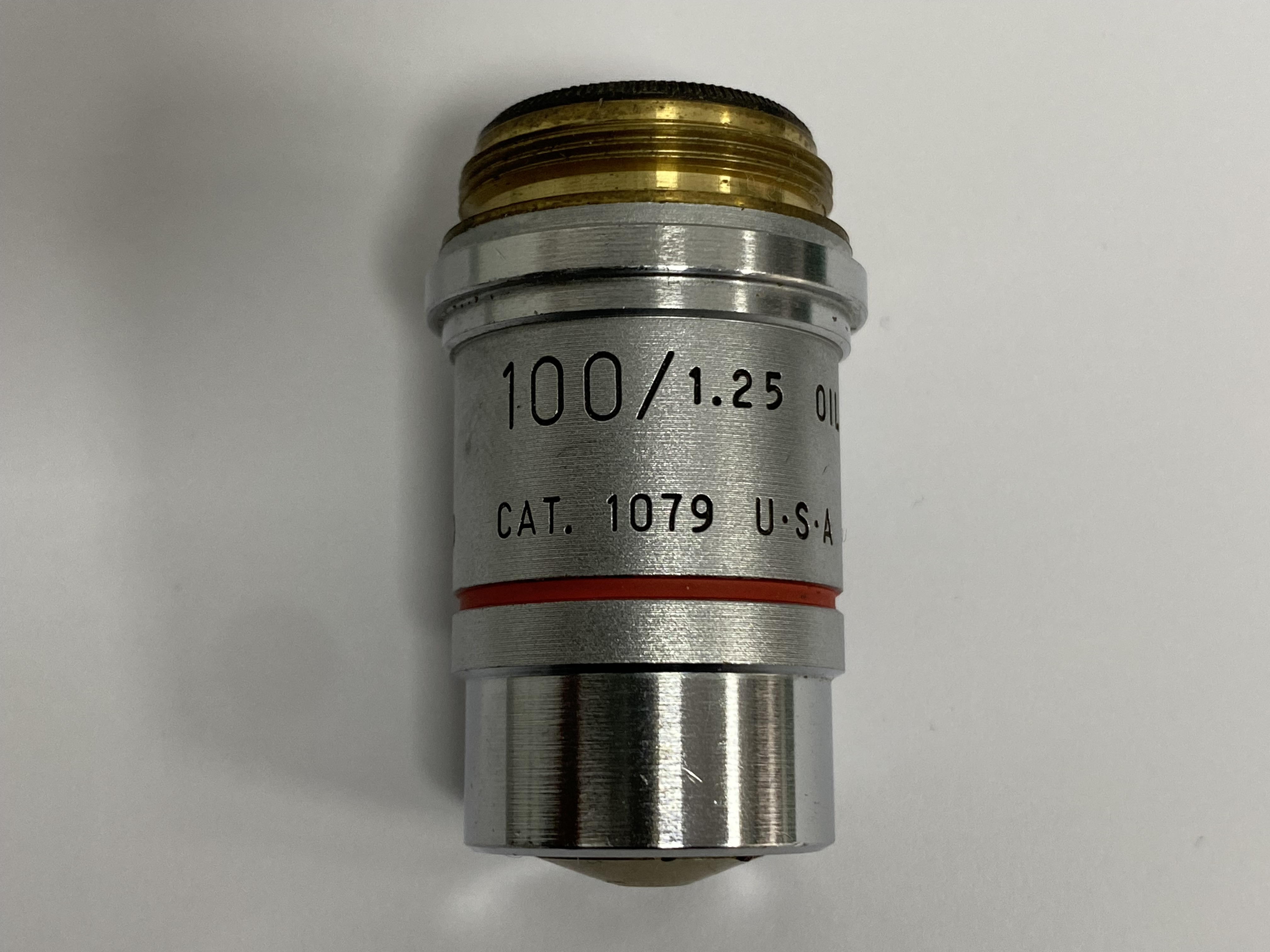 AO ACHROMAT 100/1.25 OIL CAT. 1079 U.S.A Microscope Objectives -3