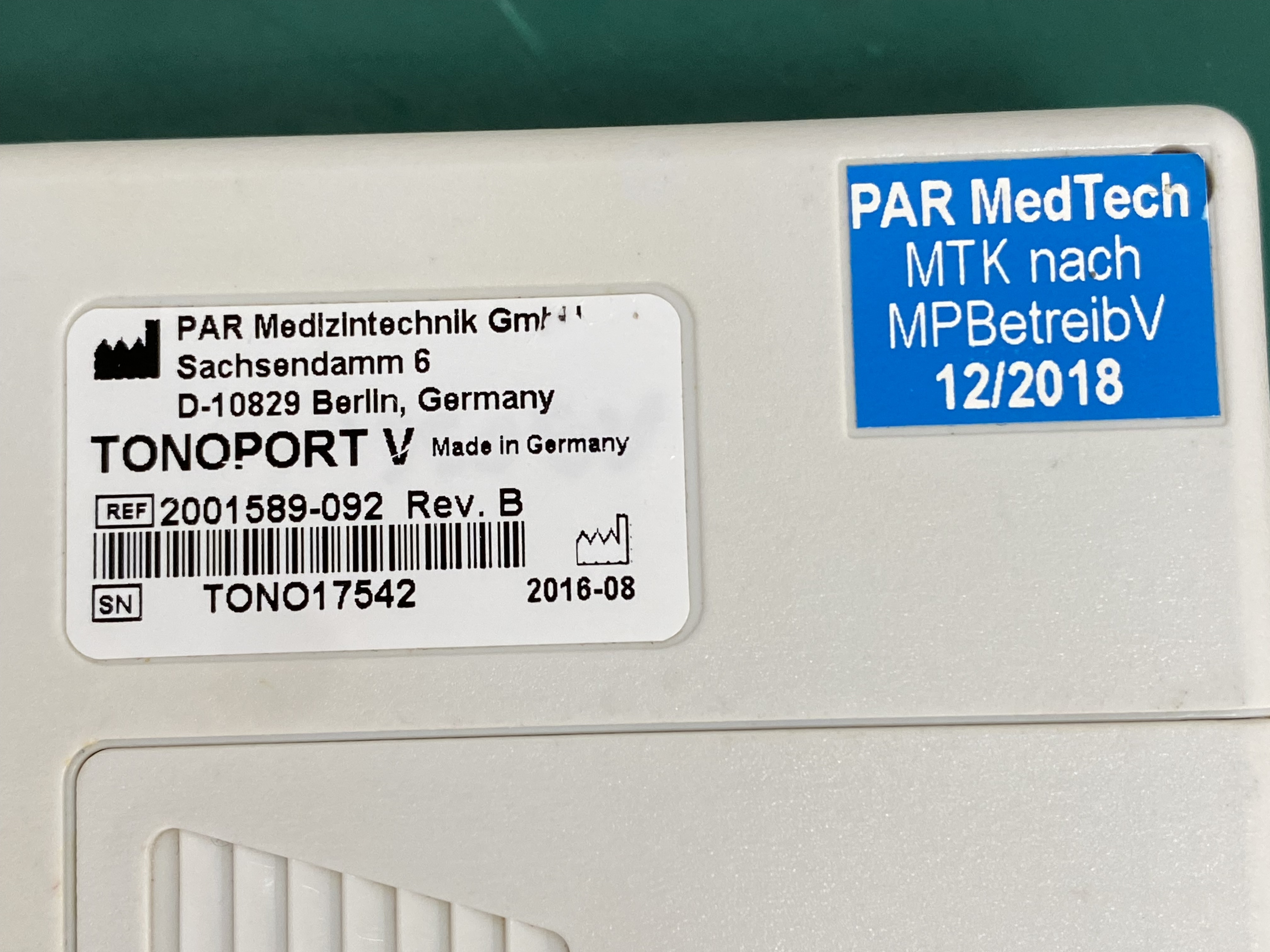 GE Tonoport V Ambulatory Blood Pressure System -45