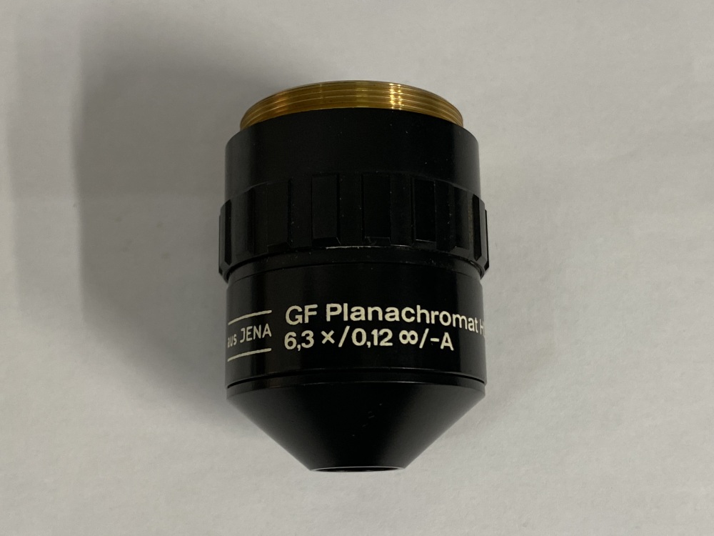 aus JENA GF Planachromat HD 6.3X/0.12 ∞/-A Microscope Objectives