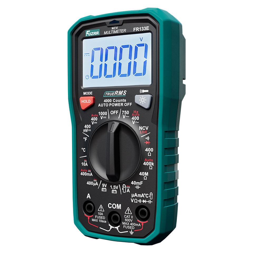 New Box FUZRR  FR133C  Series 2000 Counts Low Price 600V Ohm True RMS Manual Range Basic Multi Tester Electrical Meter Digital Multimeter Tool