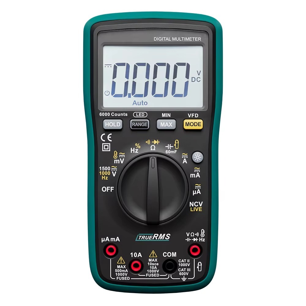 New Box FUZRR FR15B+ Unit True RMS Auto Range 6000 Counts DC AC 1000V 1500V Handheld Professional Digital Multimeter Tester