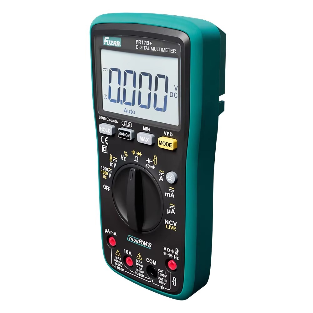 New Box FUZRR FR15B+ Unit True RMS Auto Range 6000 Counts DC AC 1000V 1500V Handheld Professional Digital Multimeter Tester