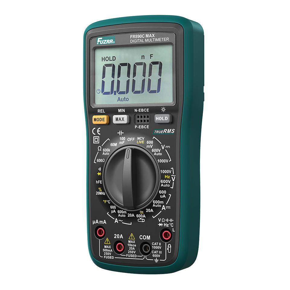 New Box FUZRR FR890D Series 6000 Counts 1000V/20A DC AC Voltmeter Ohm Temperature test Digital Multimeter