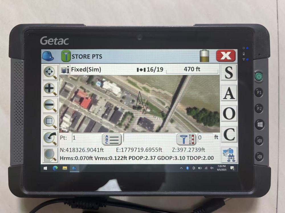 Getac T800G2 data collector with Carlson survce 6.08 Trimble Survey Pro 6.2