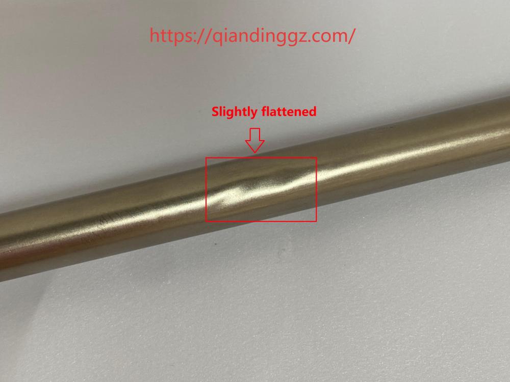Condition note showing a slightly flattened area on the stainless steel shaft of Olympus WA53005A