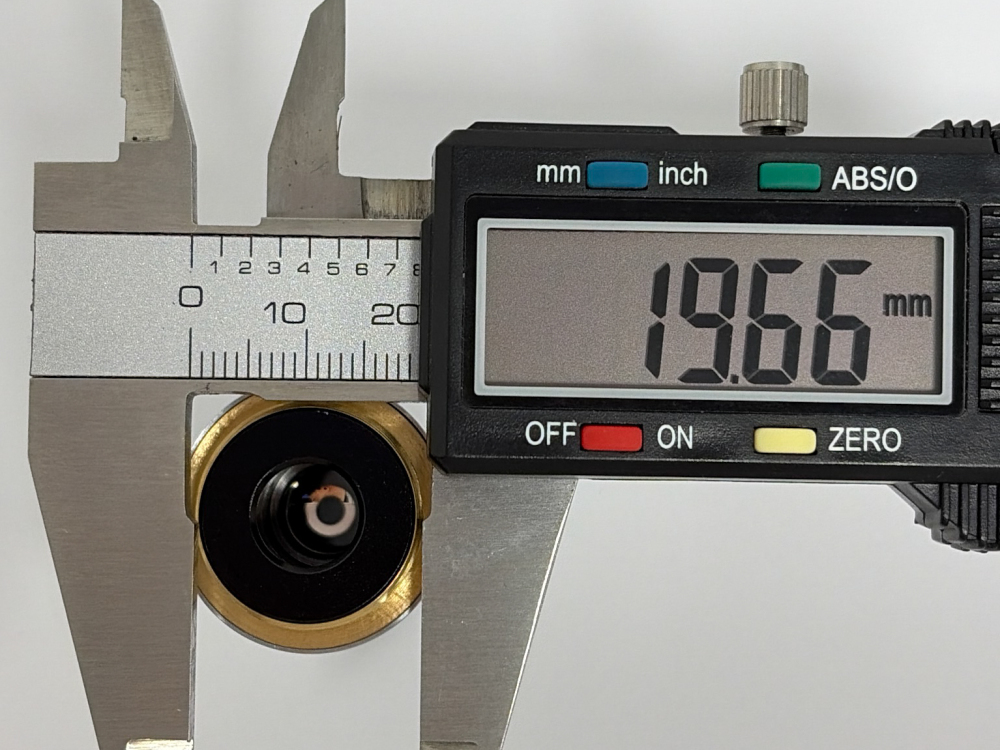 Zeiss objective thread diameter measurement 19.66mm