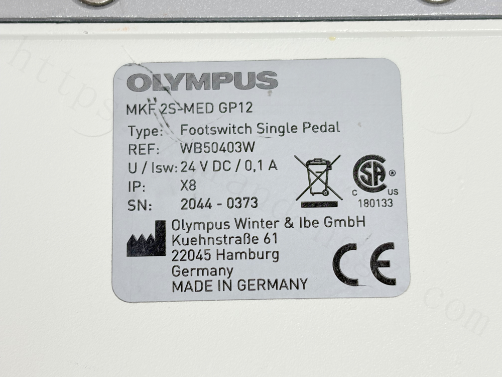 Olympus WB50403W Nameplate SN 2044 0373 Used