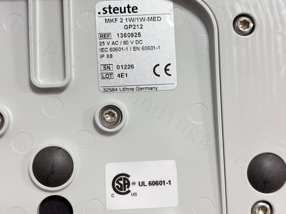 Steute MKF 2 1W/1W-MED Nameplate SN 01226 Used