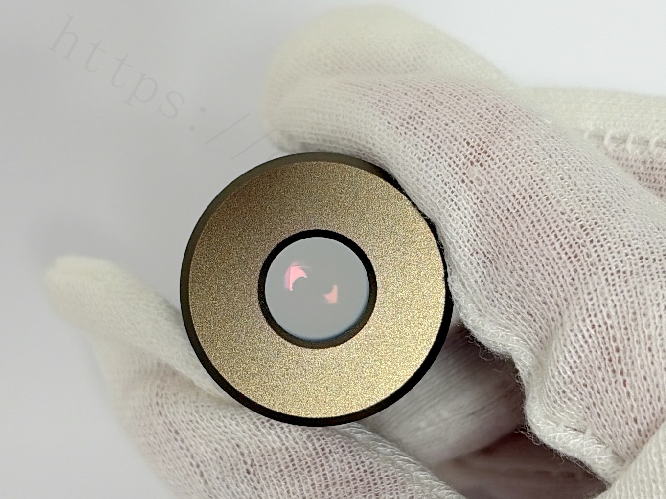 Front precision lens element of Nikon Plan 4X 0.10 objective