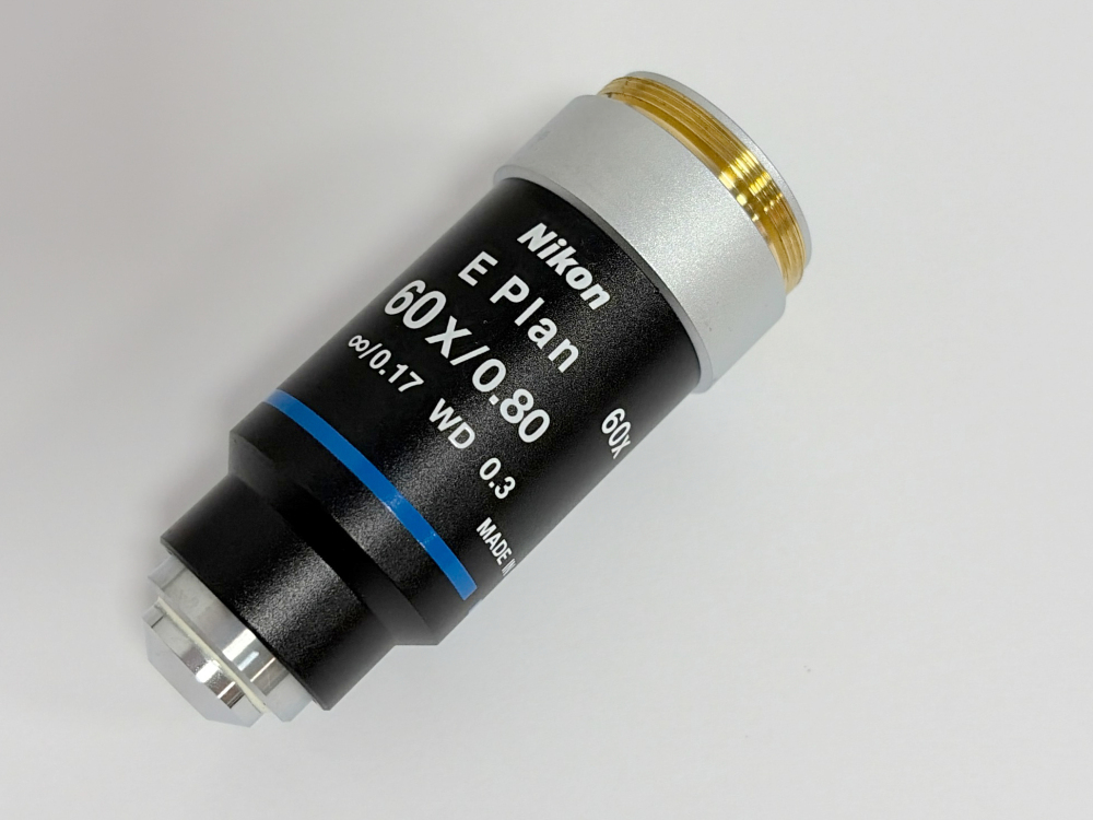 Nikon E Plan 60X 0.80 infinity 0.17 WD 0.3 Microscope Objective
