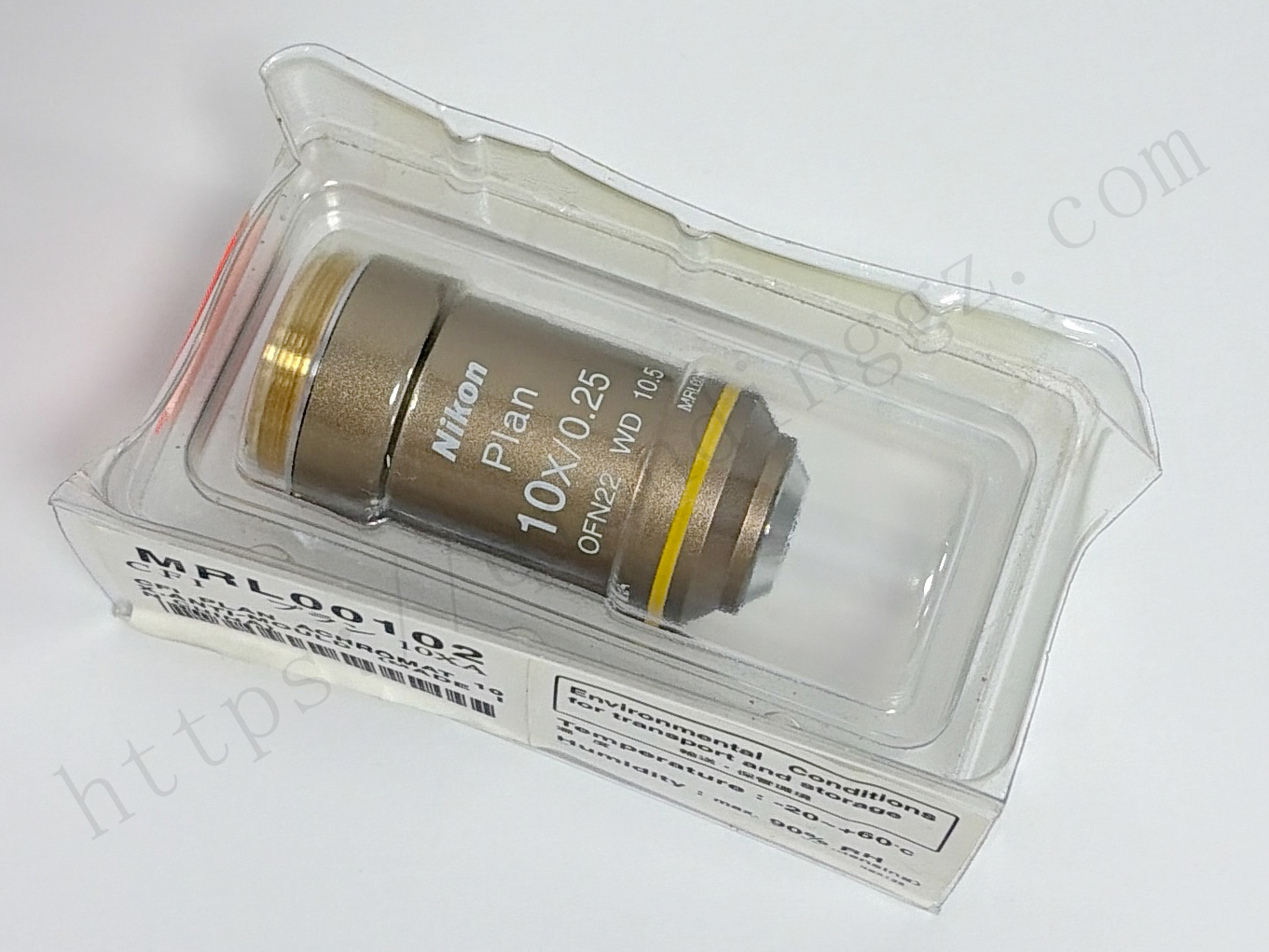 Nikon Plan 10X 0.25 Microscope Objective in original packaging
