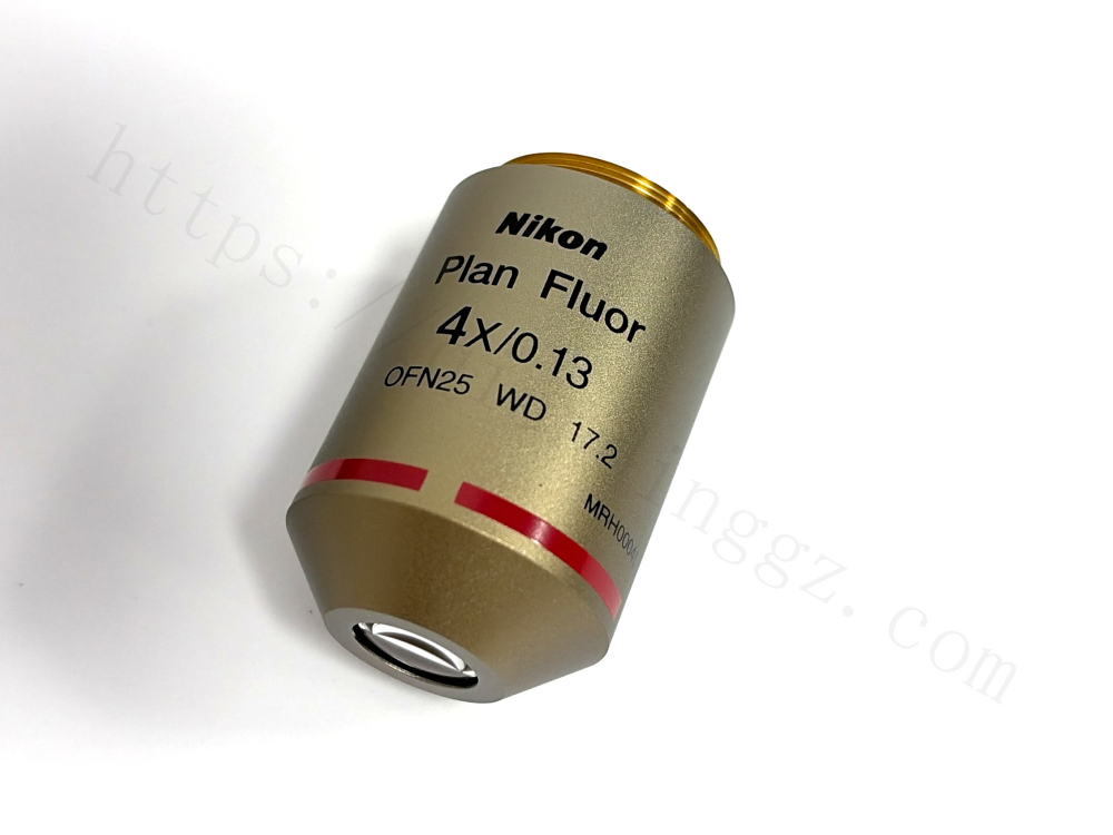 Nikon 4x Plan Fluor objective with OFN25 and MRH00045 markings