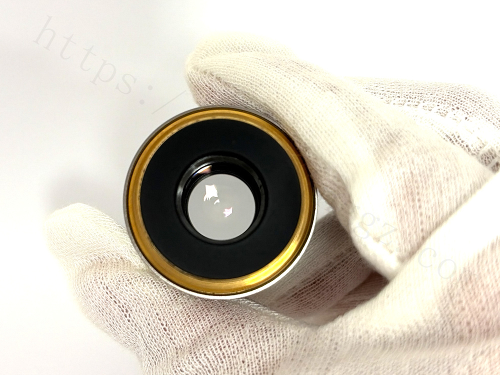 Back lens and M25 mounting thread of Nikon Plan Fluor 10X objective