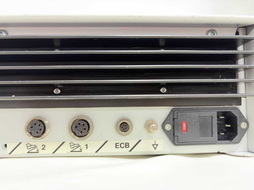 ERBE VIO 300 S electrosurgical unit bottom view, showing chassis ventilation and mounting feet.
