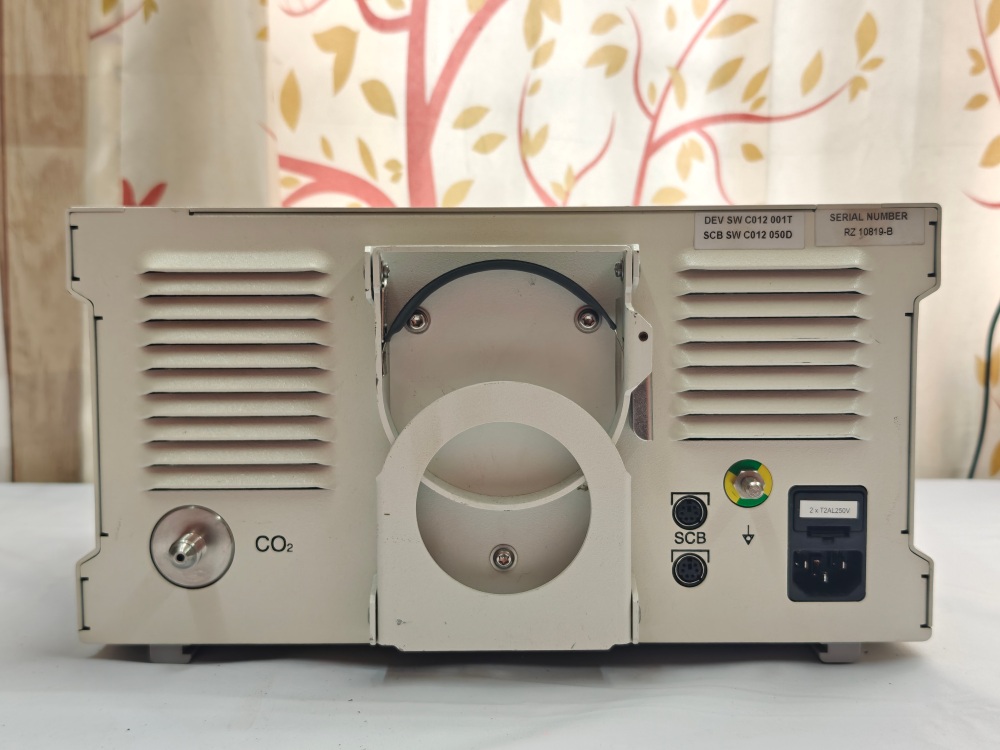 Back panel configuration of Karl Storz 264320 20 with SCB system interfaces and power switch module